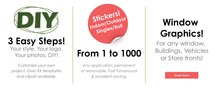 Stickers - singles or rolls - fast turnaround, low prices